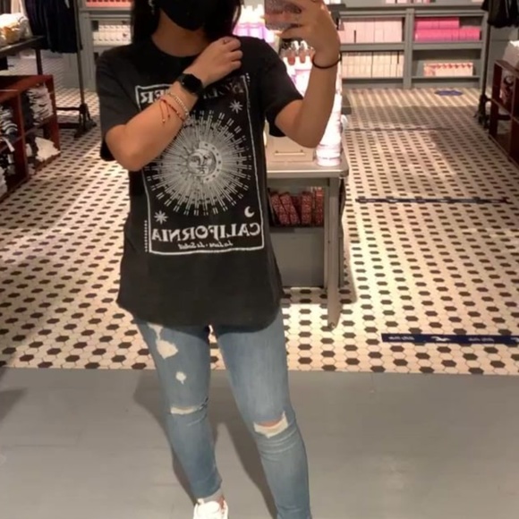 celestial print graphic tee hollister 